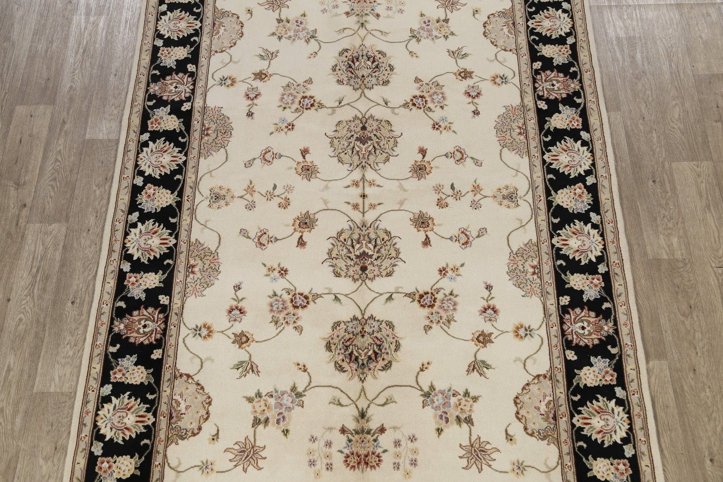 100% Vegetable Dye Floral Tabriz Oriental Area Rug 6x9