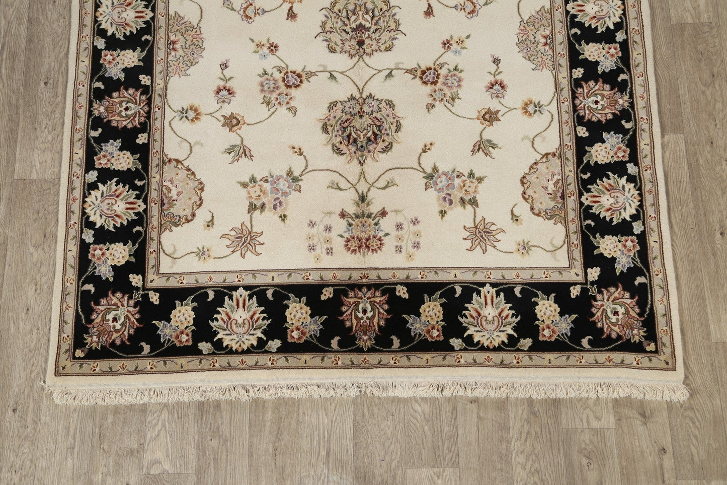 100% Vegetable Dye Floral Tabriz Oriental Area Rug 6x9