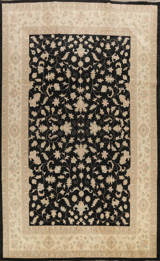 100% Vegetable Dye Peshawar Oriental Area Rug 9x12