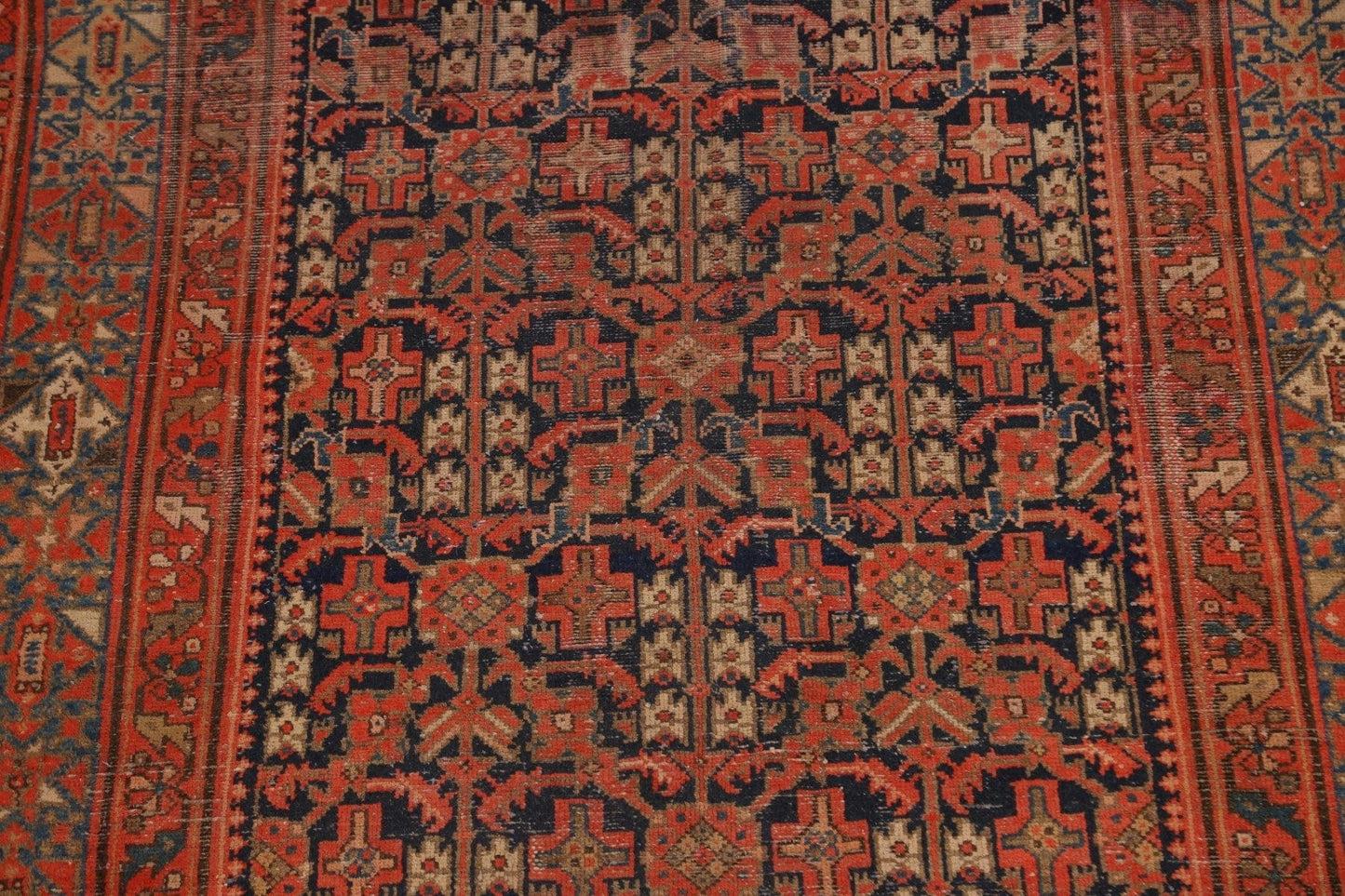 Pre-1900 Antique Vegetable Dye Malayer Persian Area Rug 5x12