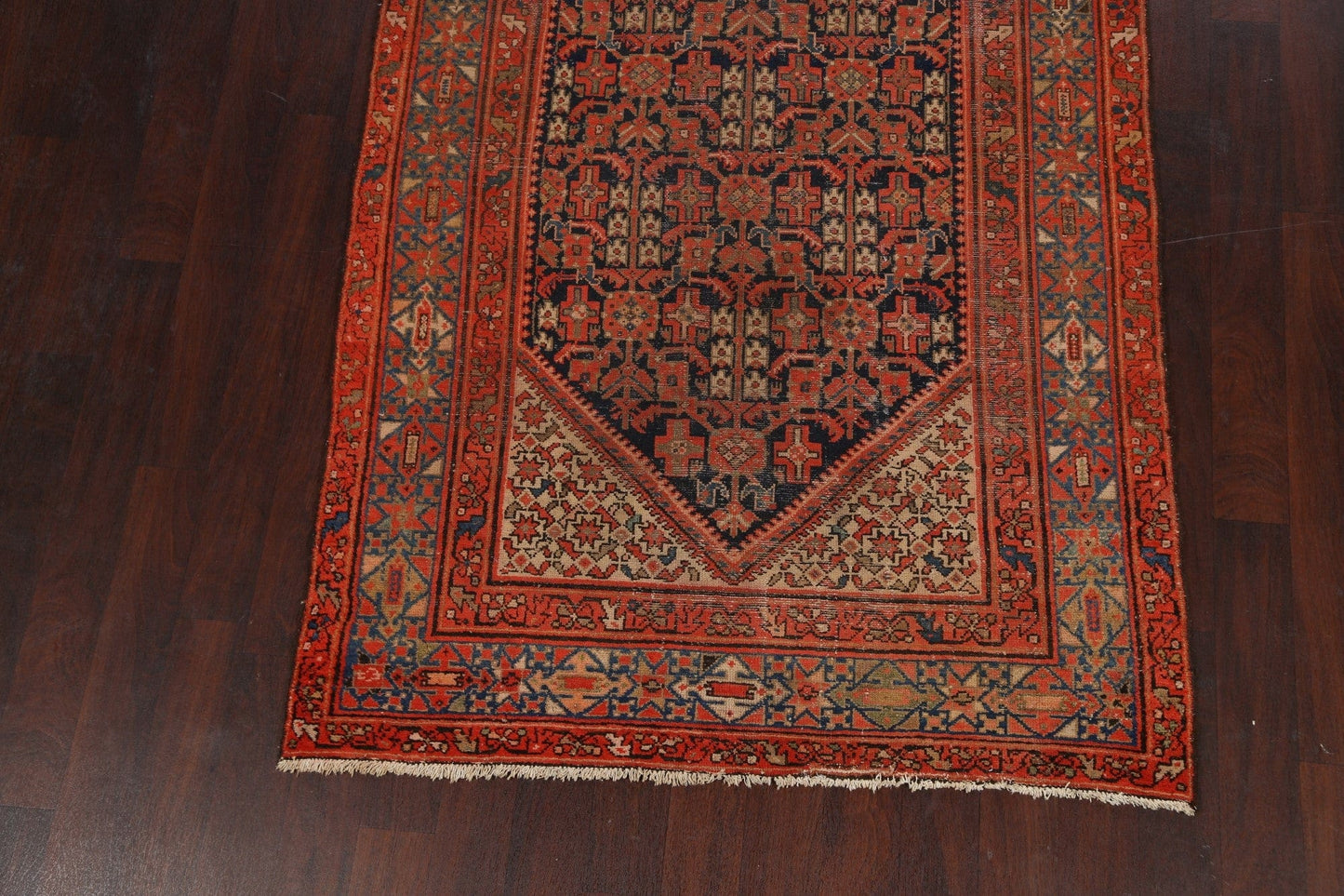 Pre-1900 Antique Vegetable Dye Malayer Persian Area Rug 5x12