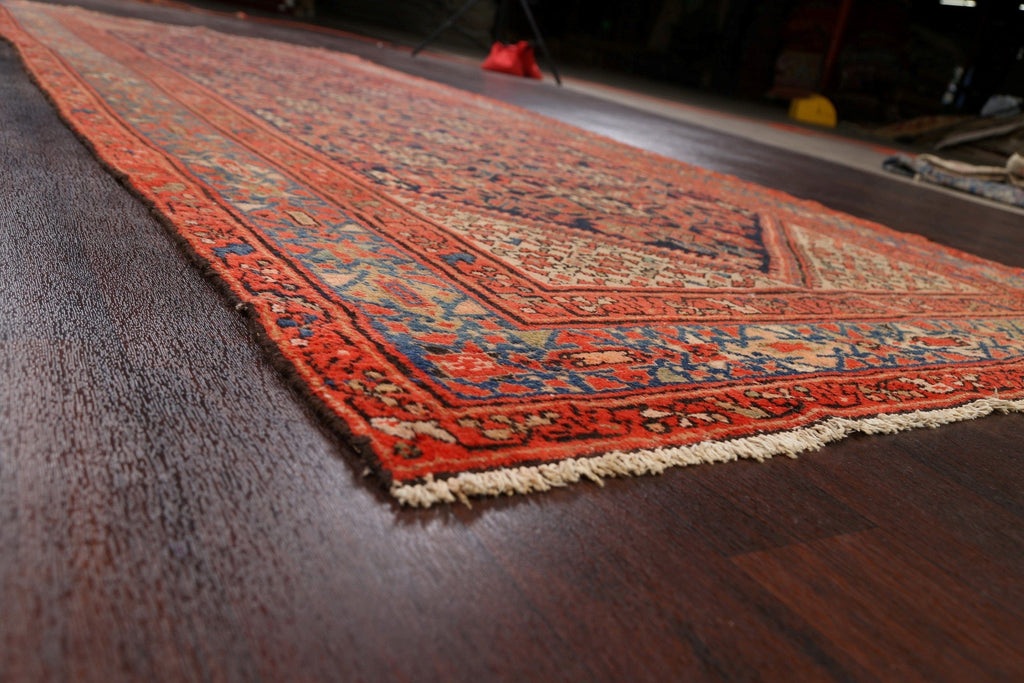 Pre-1900 Antique Vegetable Dye Malayer Persian Area Rug 5x12