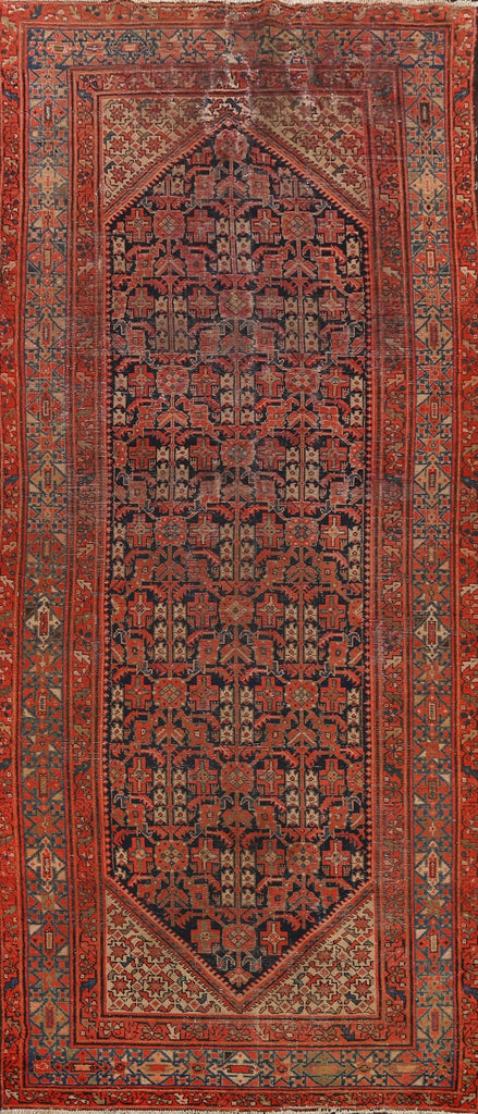 Pre-1900 Antique Vegetable Dye Malayer Persian Area Rug 5x12