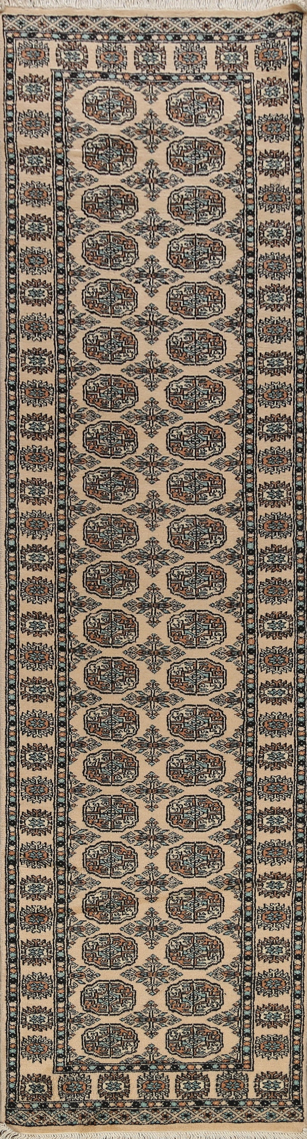 Geometric Bokhara Oriental Runner Rug 3x10