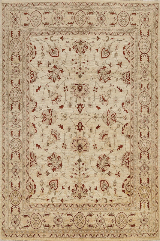 All-Over Floral Peshawar Oriental Area Rug 6x8