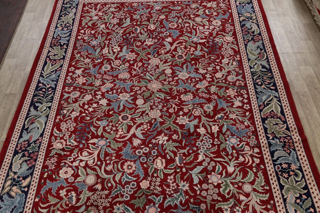 100% Vegetable Dye Floral Aubusson Oriental Area Rug 10x14