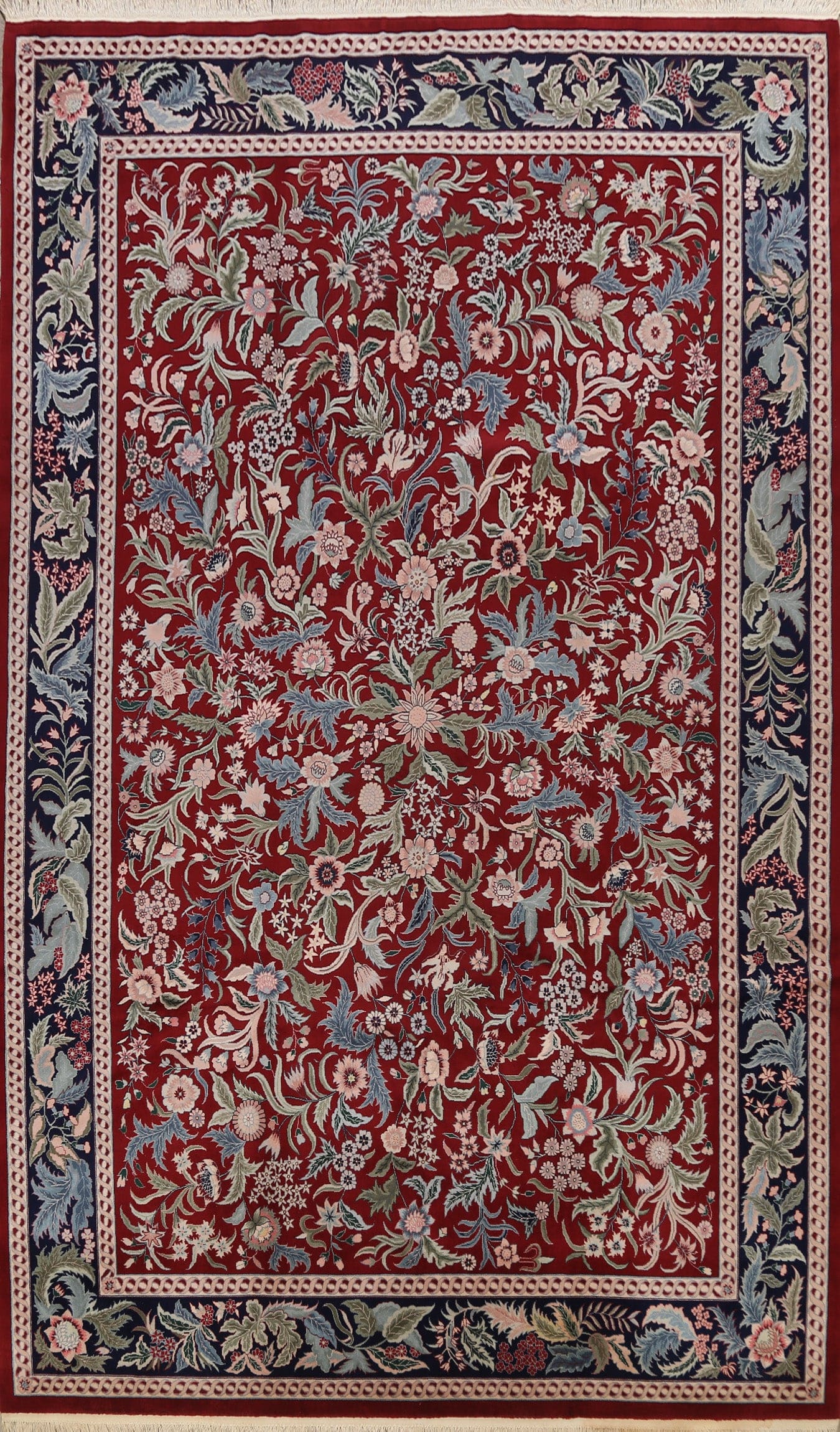 100% Vegetable Dye Floral Aubusson Oriental Area Rug 10x14