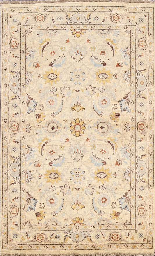 Floral Peshawar Oriental Area Rug 4x6