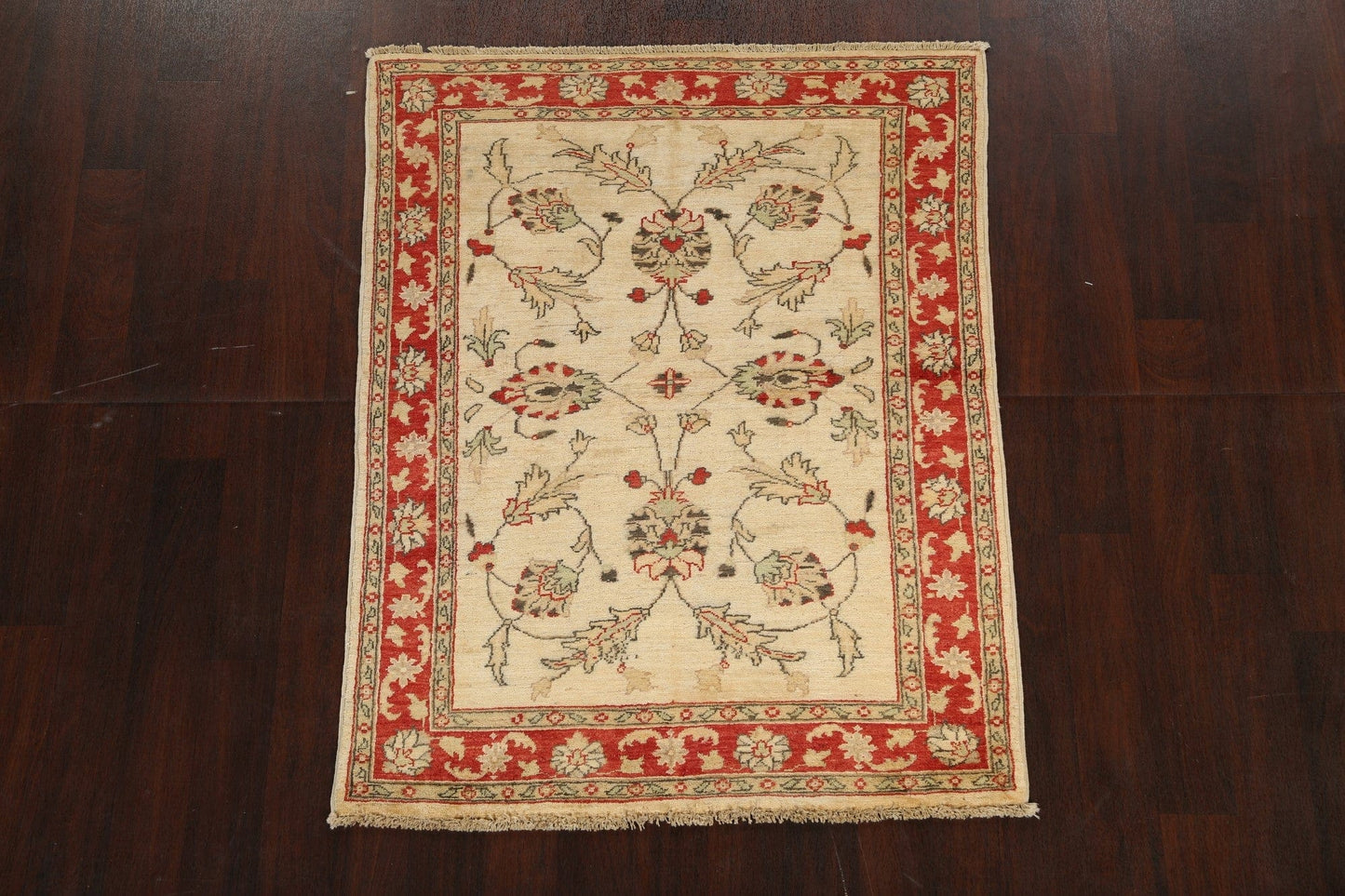 Floral Peshawar Oriental Area Rug 4x5