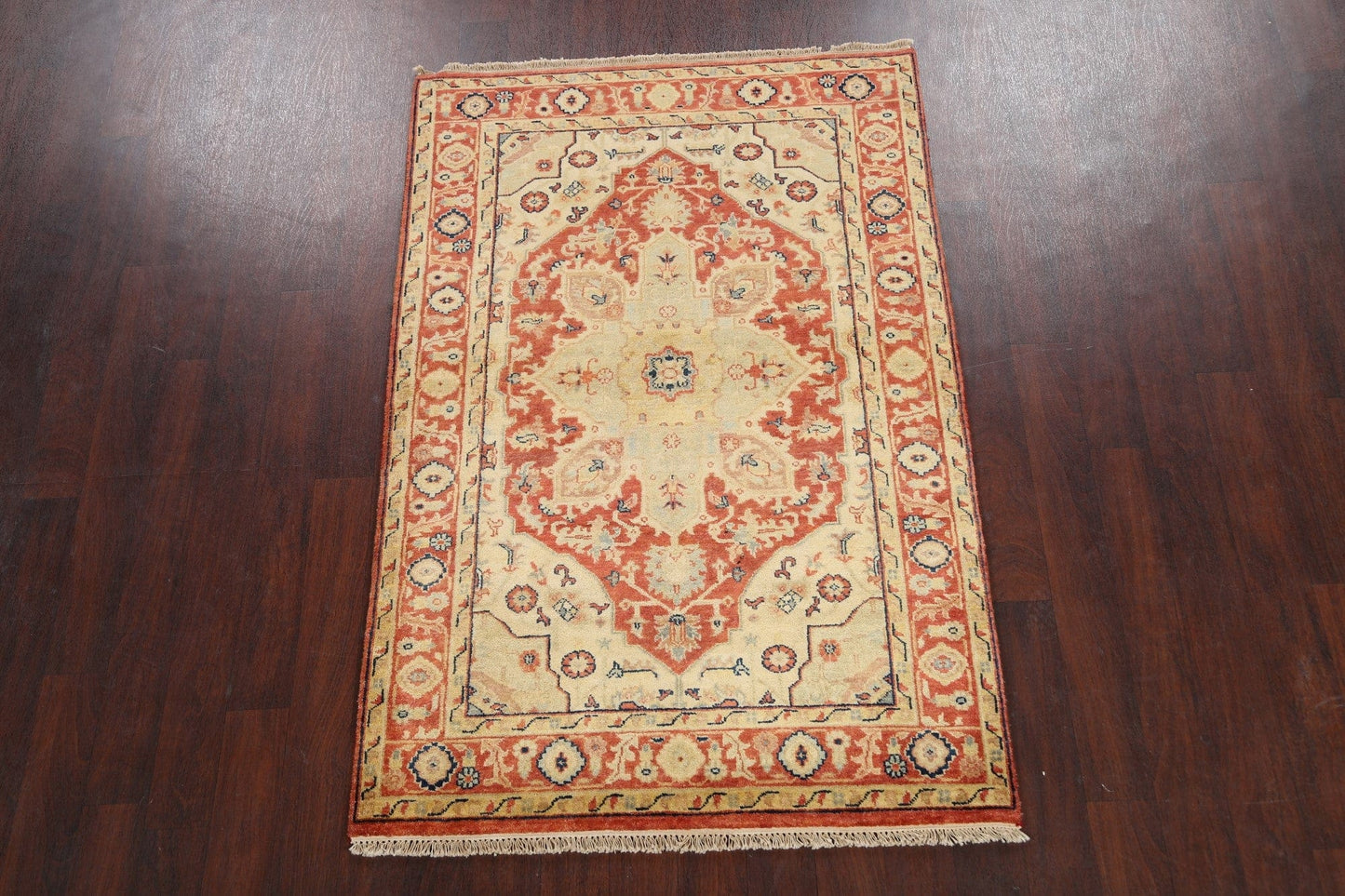 Geometric Heriz Oriental Area Rug 4x6