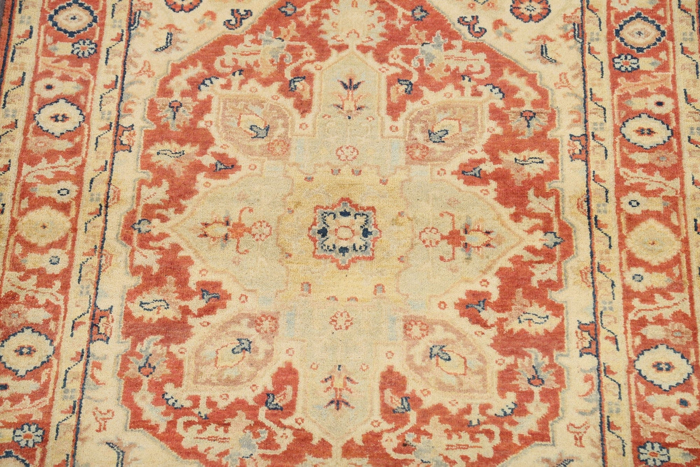 Geometric Heriz Oriental Area Rug 4x6