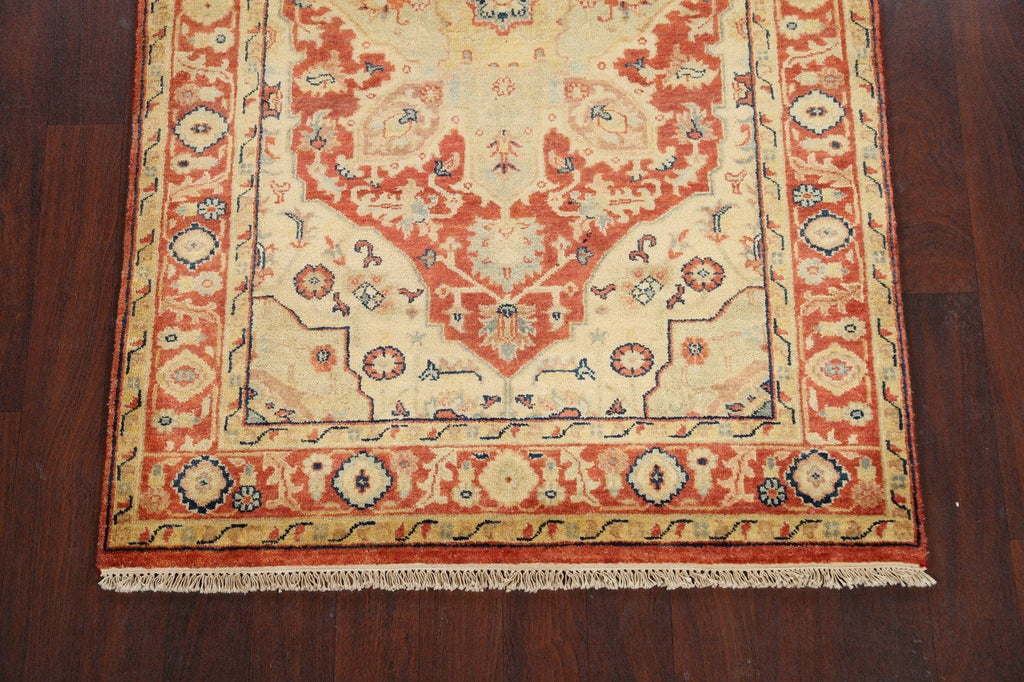 Geometric Heriz Oriental Area Rug 4x6