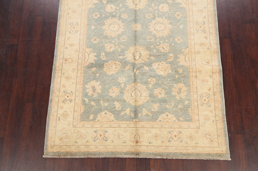 100% Vegetable Dye Floral Peshawar Oriental Area Rug 6x9