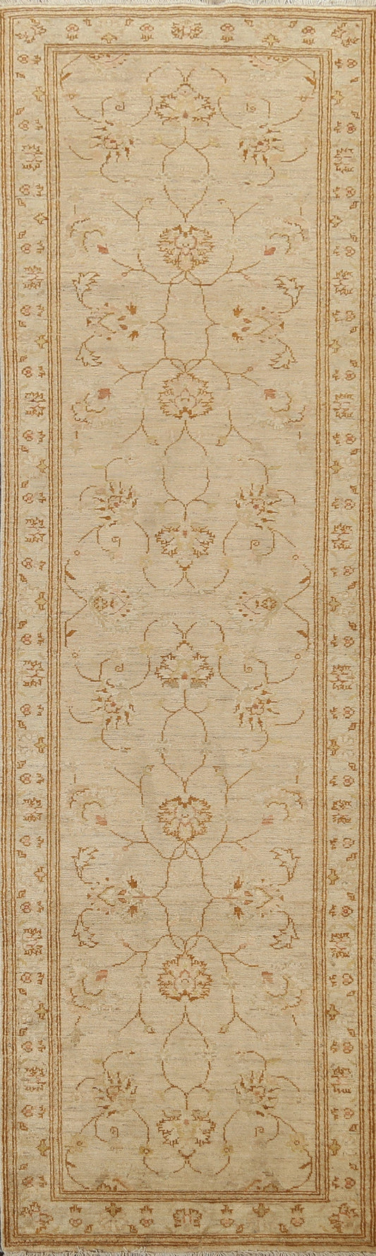 Floral Peshawar Oriental Runner Rug 3x10