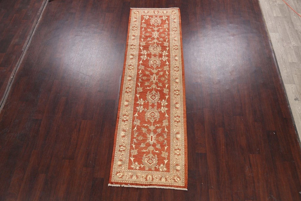 Floral Peshawar Oriental Runner Rug 3x10