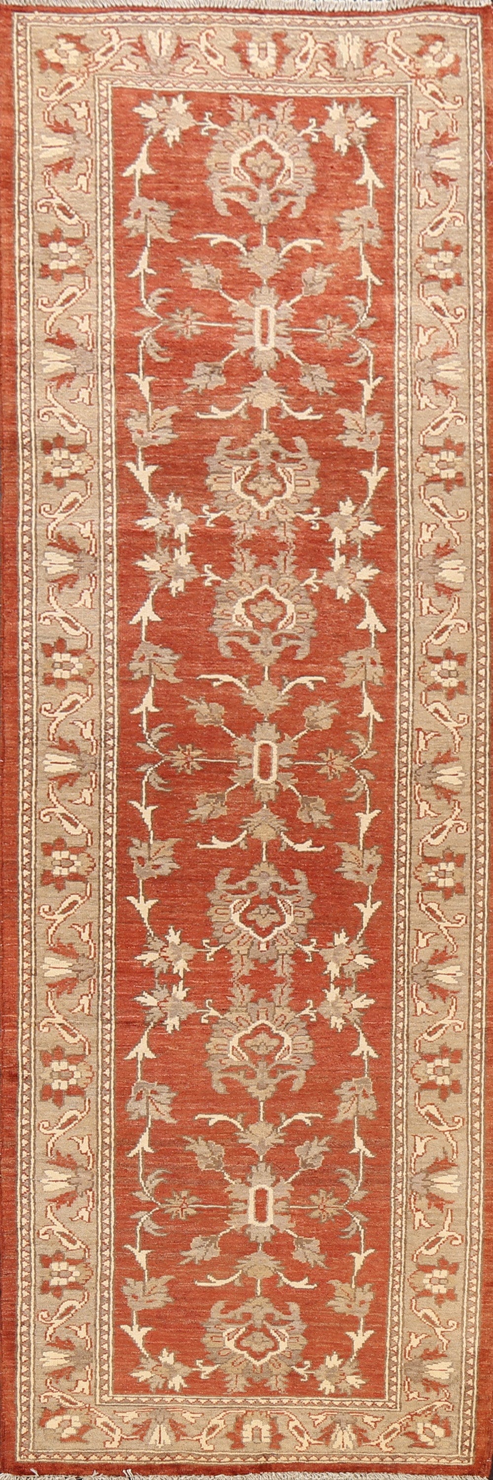 Floral Peshawar Oriental Runner Rug 3x10