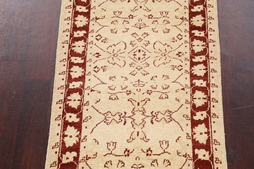 Floral Peshawar Oriental Runner Rug 3x10