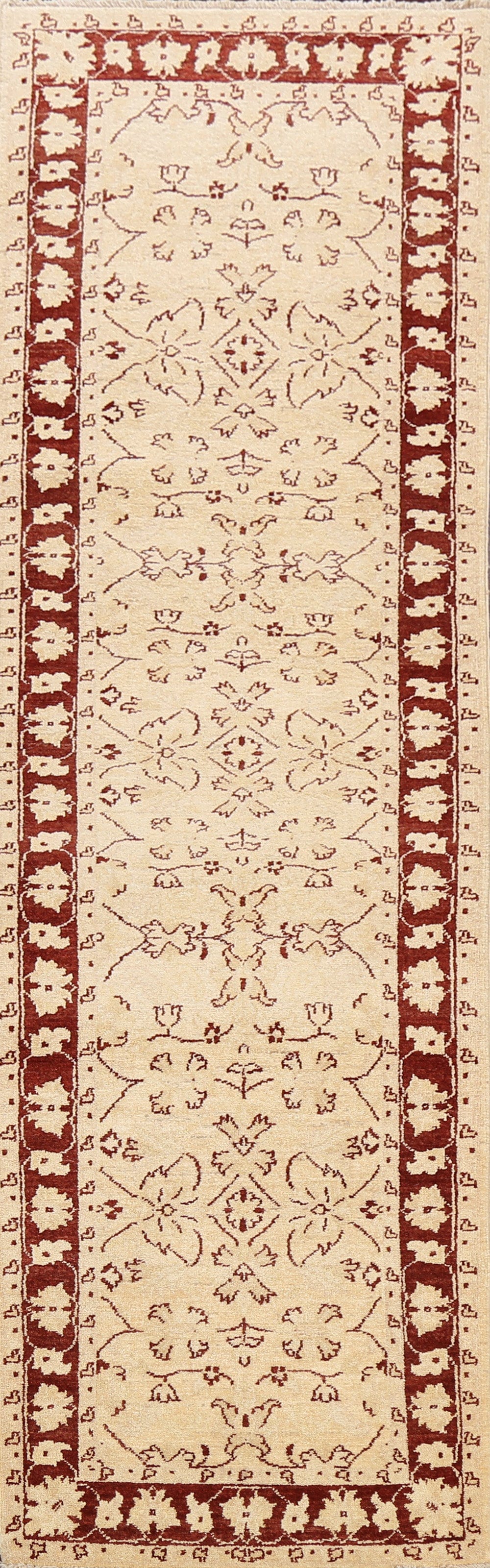 Floral Peshawar Oriental Runner Rug 3x10