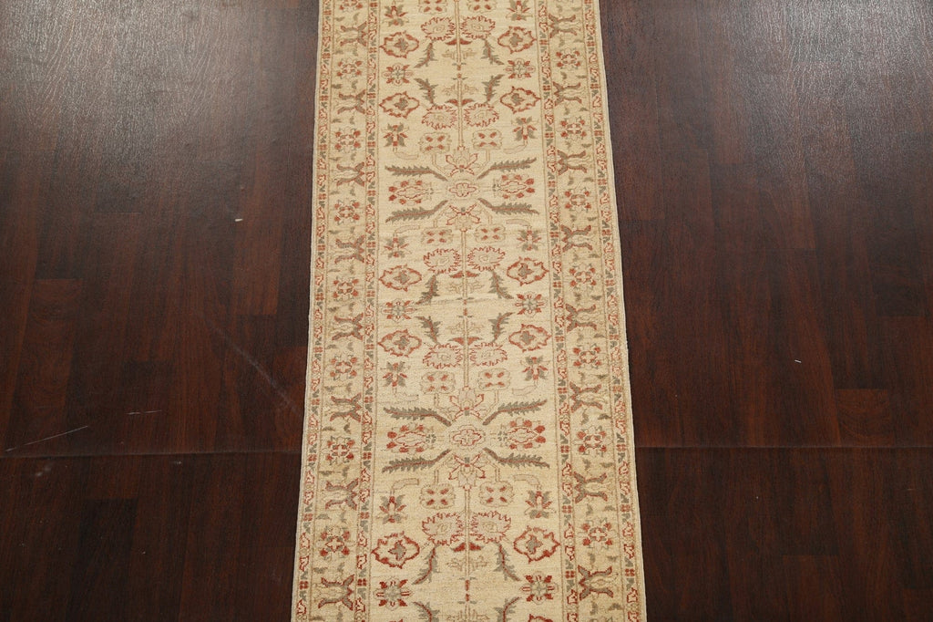 Floral Peshawar Oriental Runner Rug 3x10