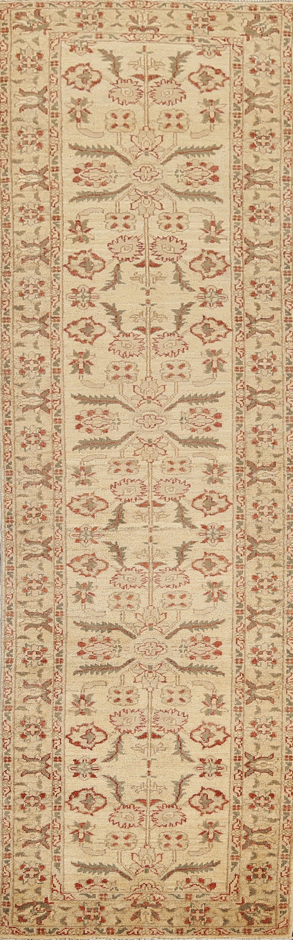 Floral Peshawar Oriental Runner Rug 3x10