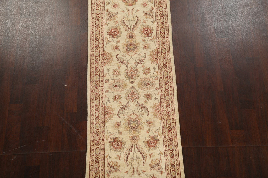 Floral Peshawar Oriental Runner Rug 3x10