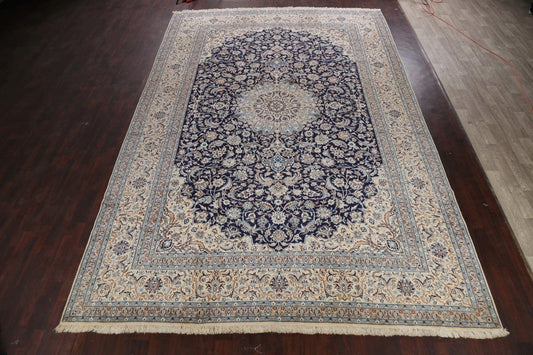 100% Vegetable Dye Floral Nain Persian Area Rug 11x17