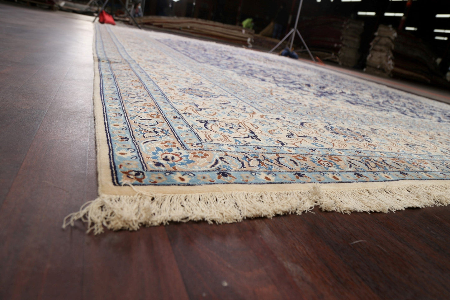 100% Vegetable Dye Floral Nain Persian Area Rug 11x17