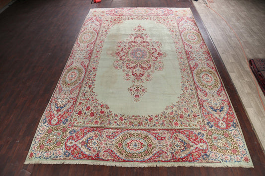 Antique Floral Kerman Persian Area Rug 12x18