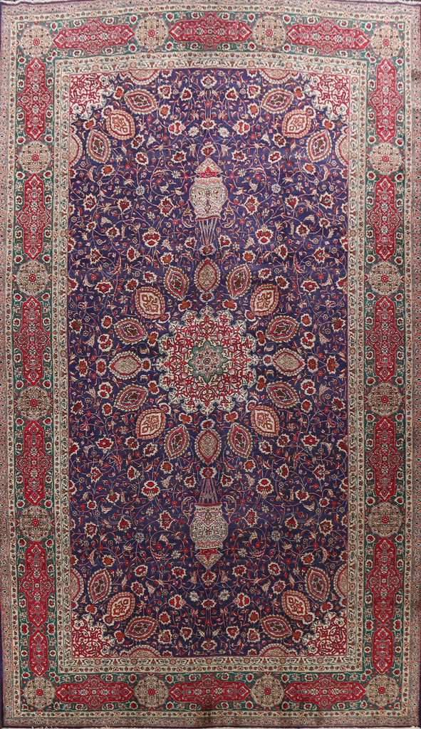 Floral Tabriz Persian Area Rug 10x16