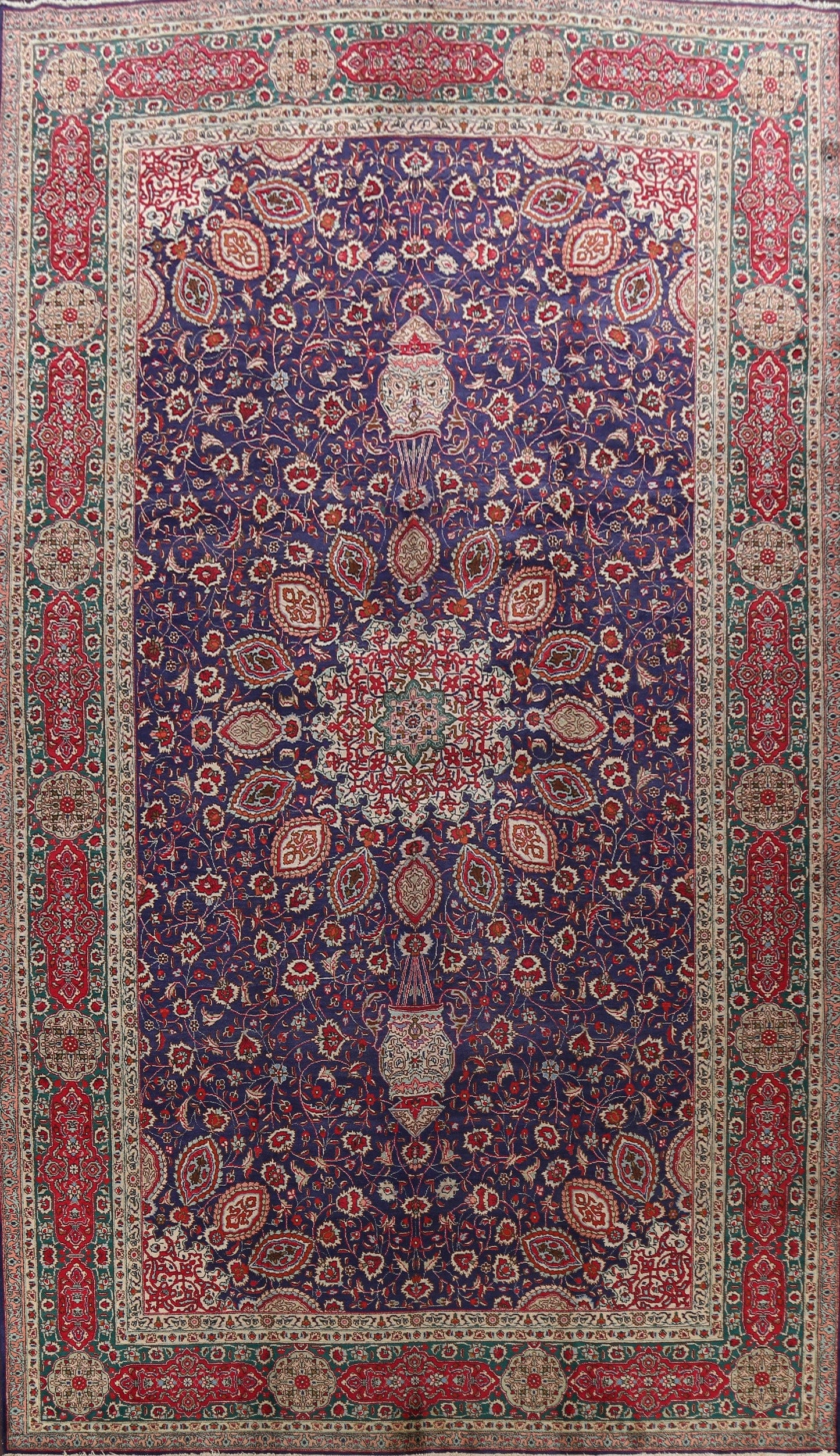 Floral Tabriz Persian Area Rug 10x16