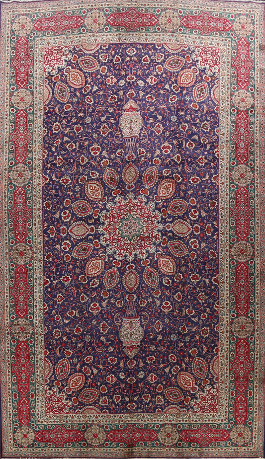 Floral Tabriz Persian Area Rug 10x16