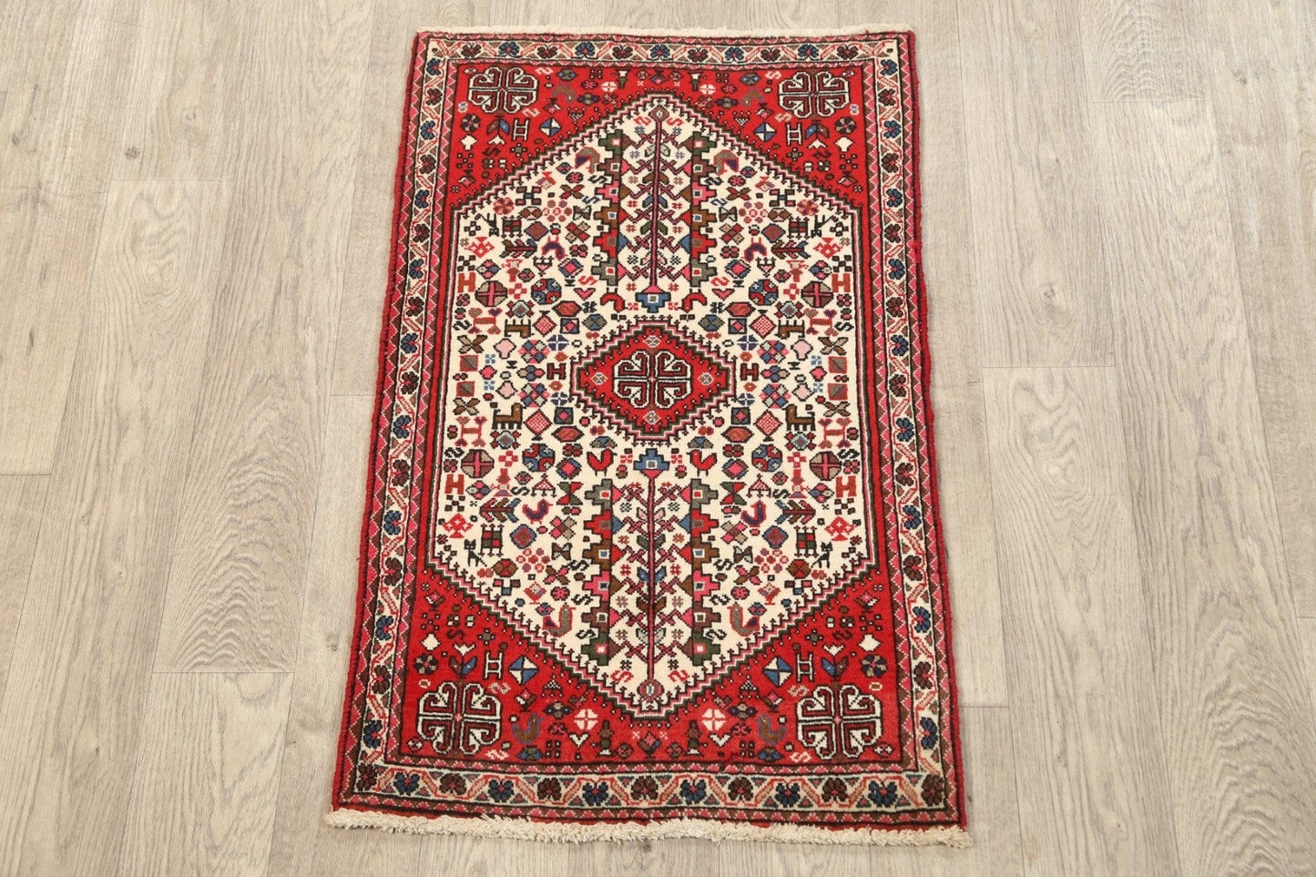 100% Vegetable Dye Tribal Abadeh Persian Area Rug 2x3