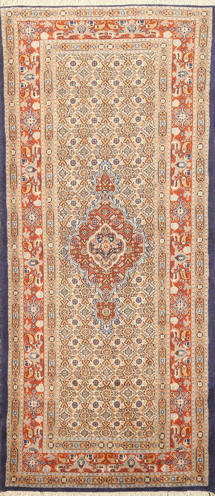 Vegetable Dye Geometric Mood Persian Area Rug 3x6