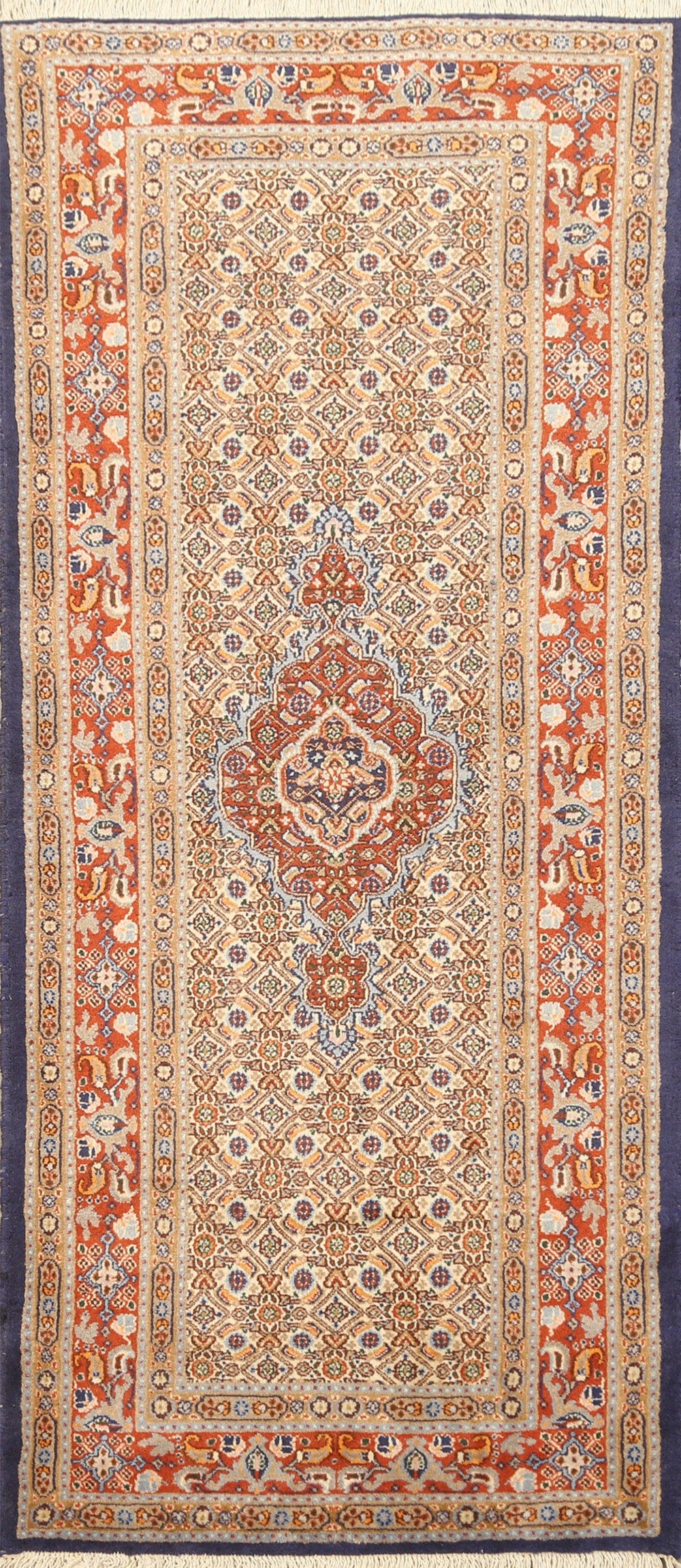 Vegetable Dye Geometric Mood Persian Area Rug 3x6