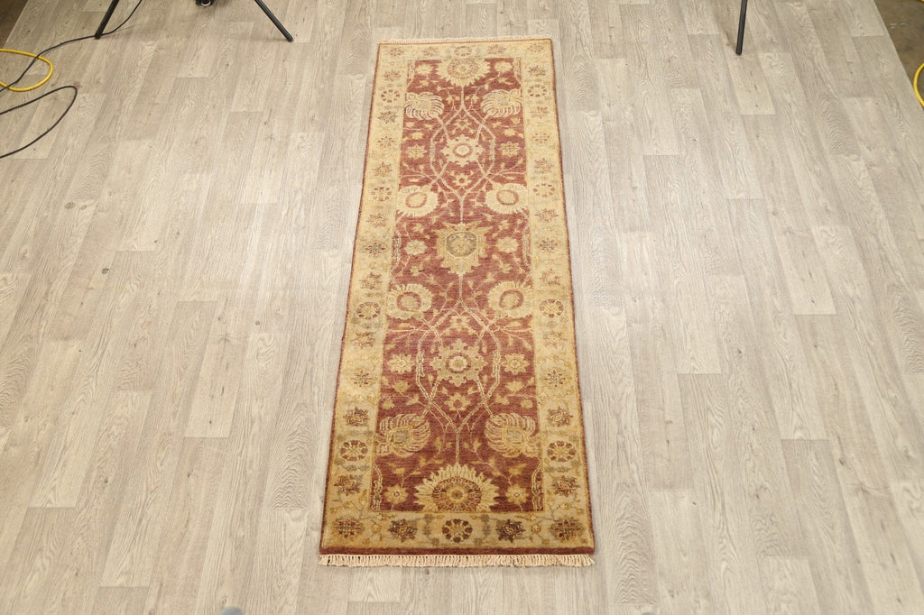 Floral Peshawar Oriental Runner Rug 3x8