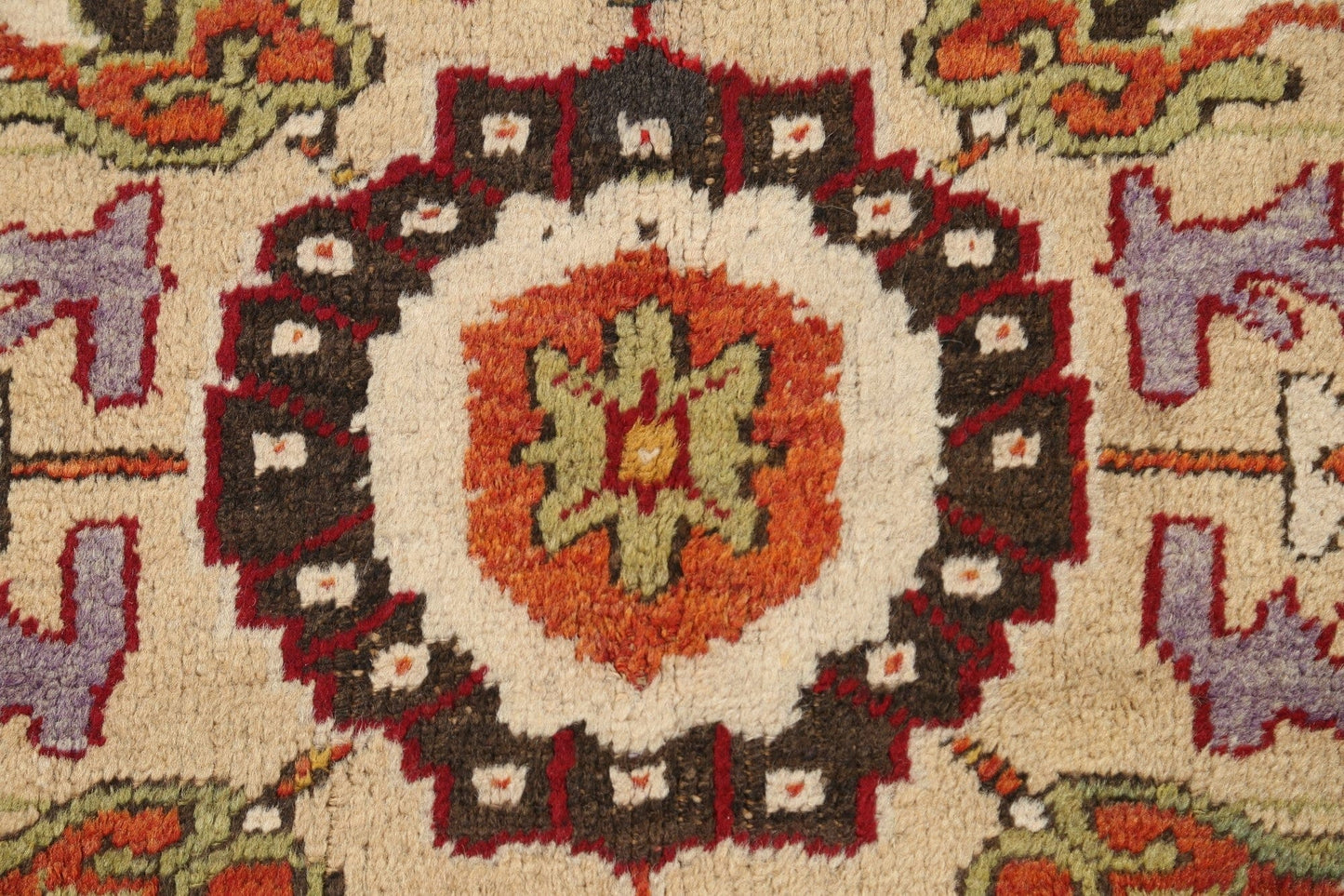 Vegetable Dye Geometric Anatolian Oriental Area Rug 4x7