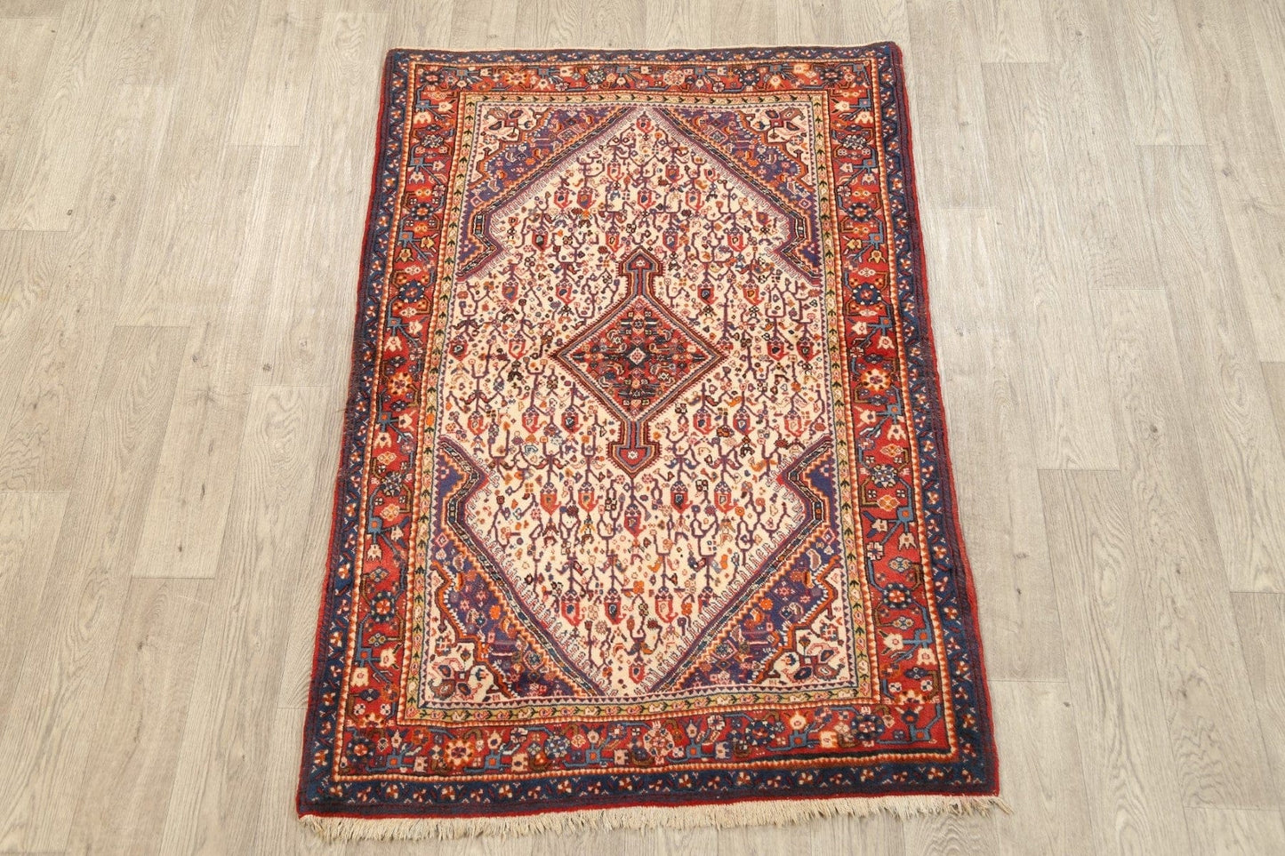 Vegetable Dye Tribal Bakhtiari Persian Area Rug 4x6