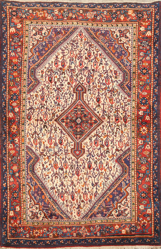 Vegetable Dye Tribal Bakhtiari Persian Area Rug 4x6