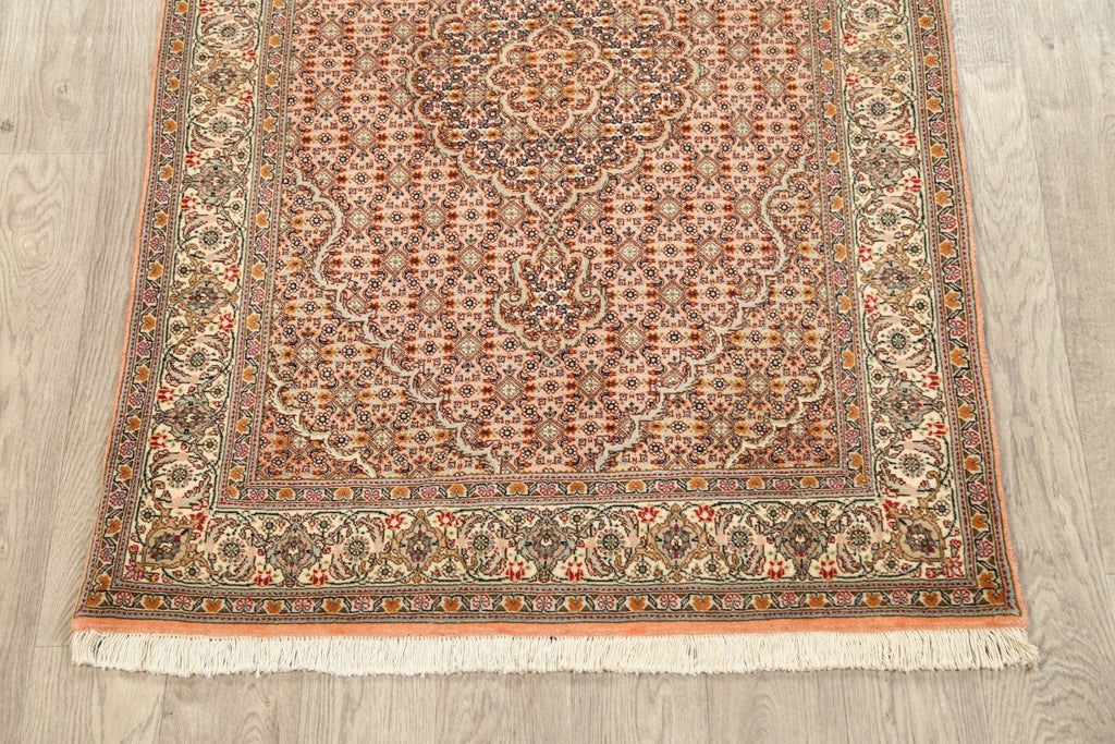 Vegetable Dye Wool/ Silk Tabriz Mahi Persian Area Rug 3x5