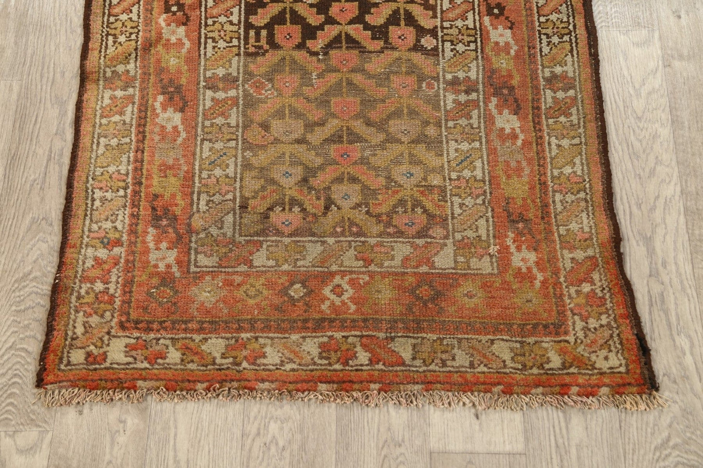 Pre-1900 Antique Vegetable Dye Malayer Persian Area Rug 3x6