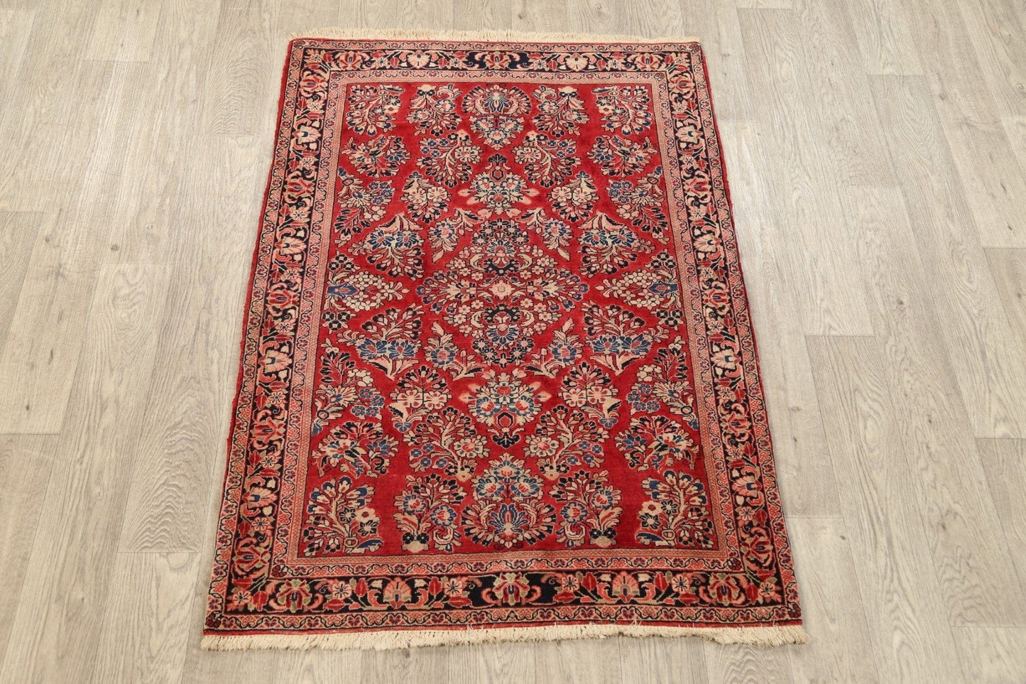 Floral Sarouk Persian Area Rug 3x5