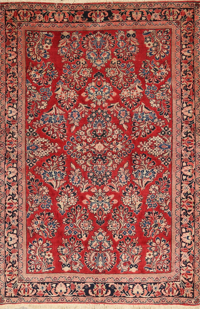 Floral Sarouk Persian Area Rug 3x5