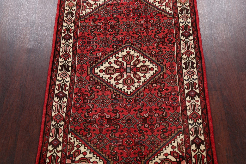 Geometric Hamedan Persian Area Rug 3x5