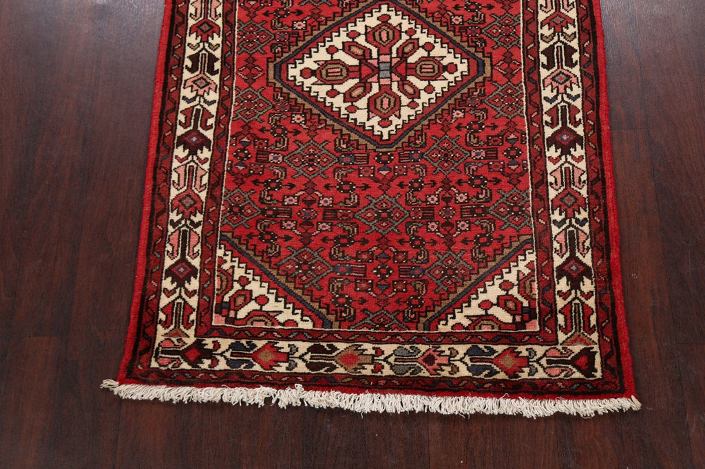 Geometric Hamedan Persian Area Rug 3x5