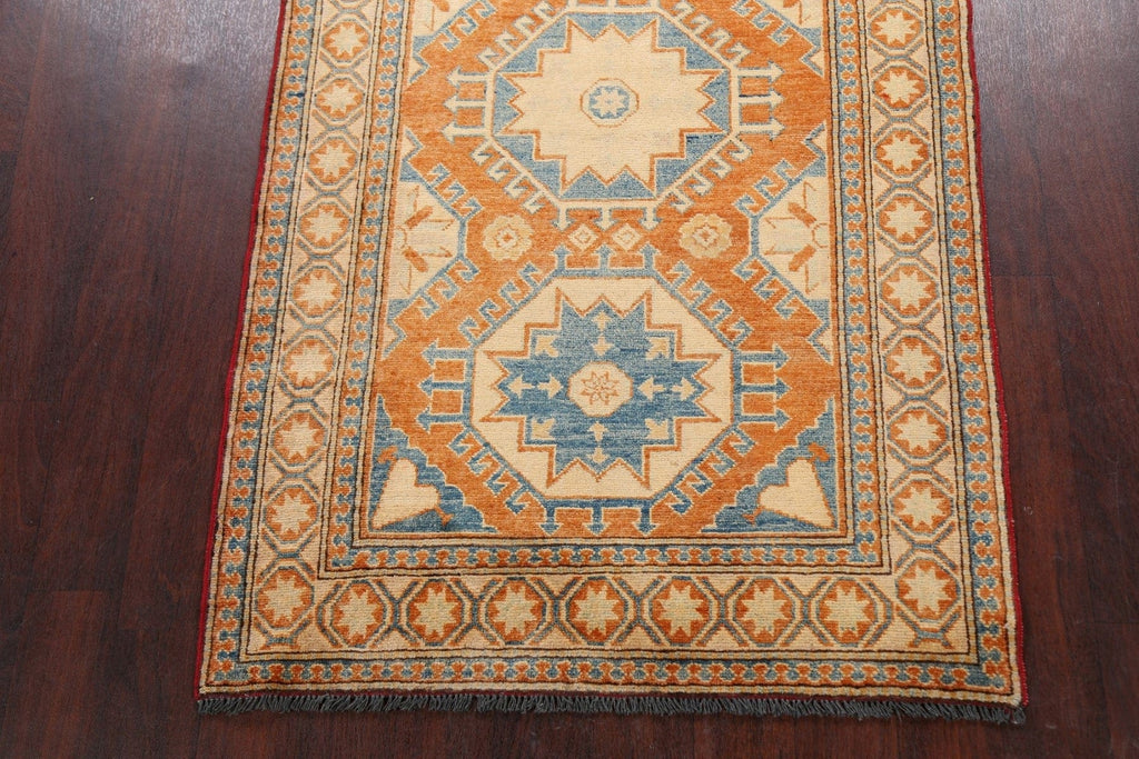 100% Vegetable Dye Super Kazak Oriental Area Rug 4x6