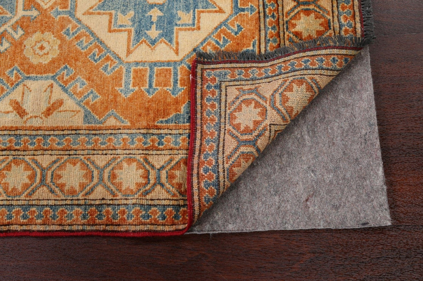 100% Vegetable Dye Super Kazak Oriental Area Rug 4x6