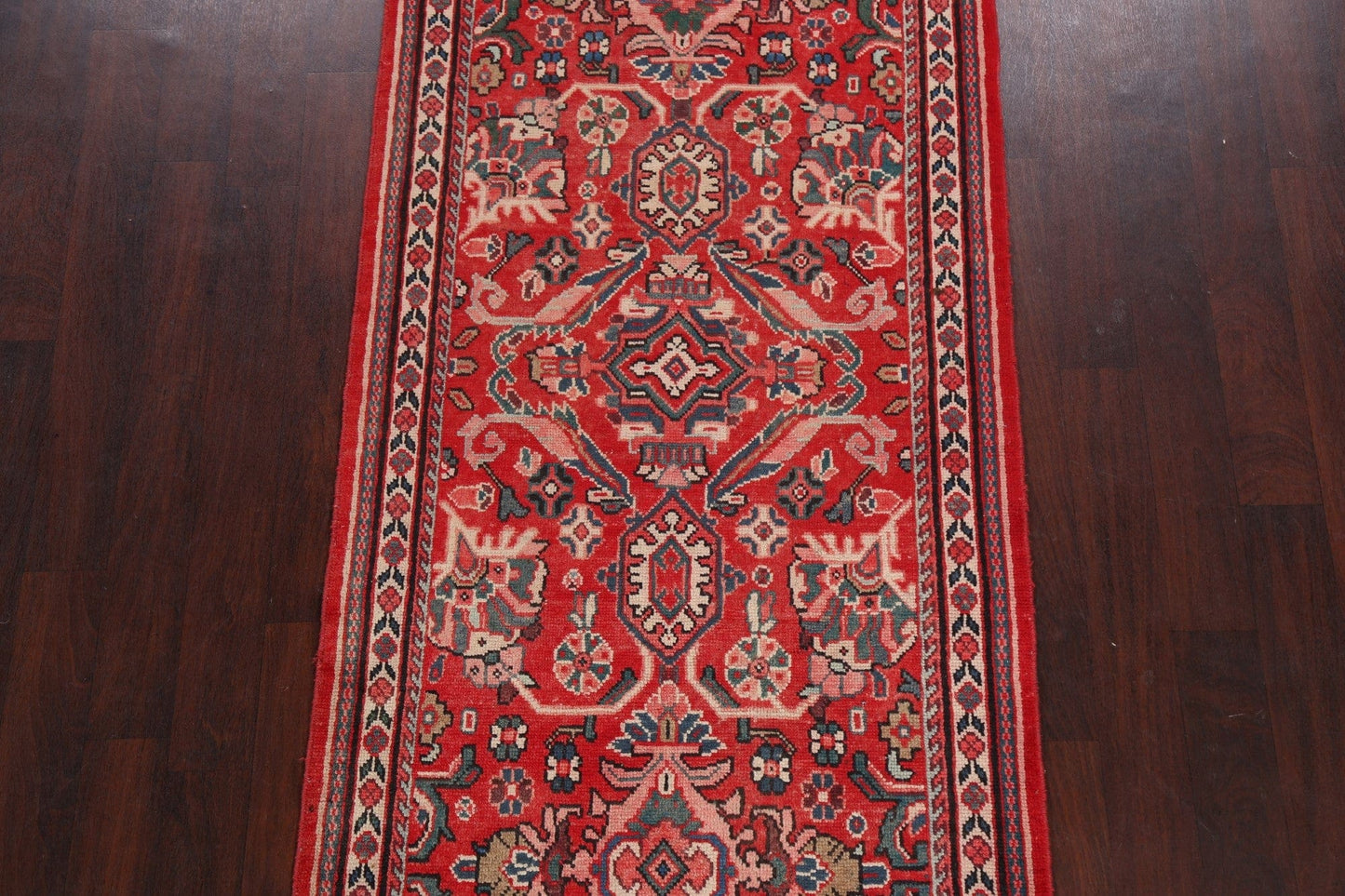 All-Over Red Mahal Persian Area Rug 4x7