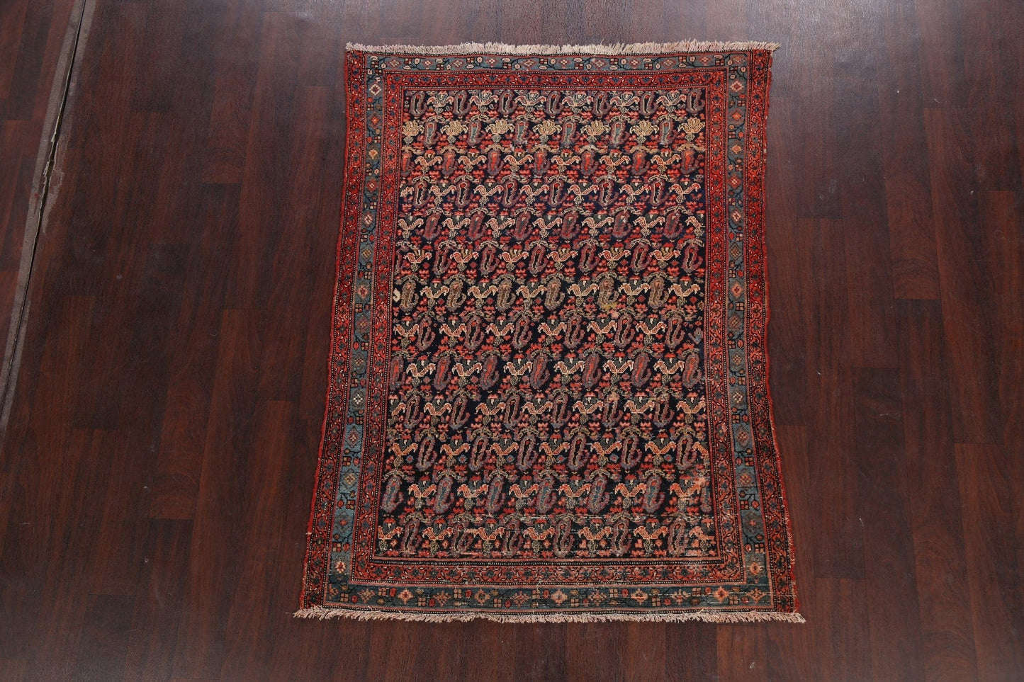 Pre-1900 Antique All-Over Malayer Persian Area Rug 4x5