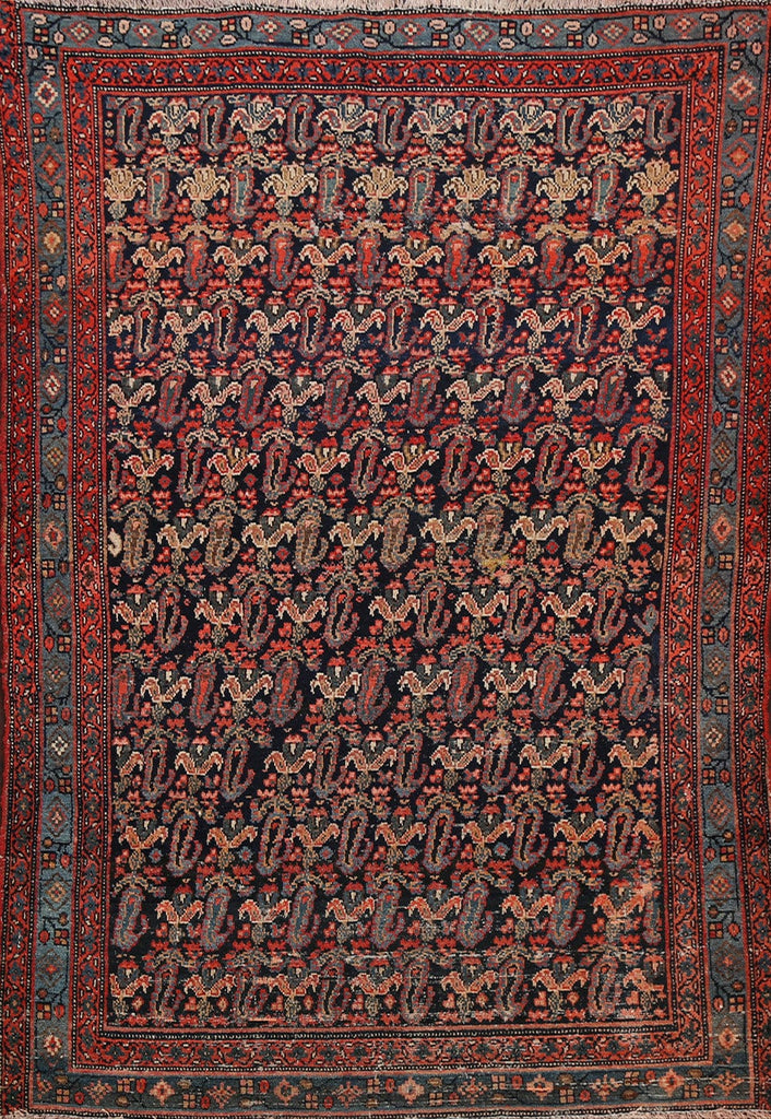 Pre-1900 Antique All-Over Malayer Persian Area Rug 4x5