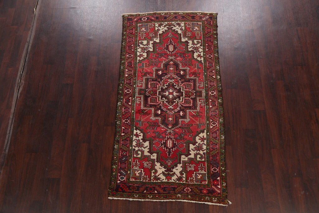 Geometric Heriz Persian Area Rug 4x7